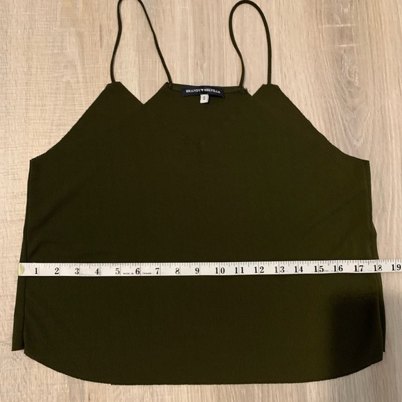Brandy Melville Dark Green Dressy Cami Swing Top - Picture 4 of 13
